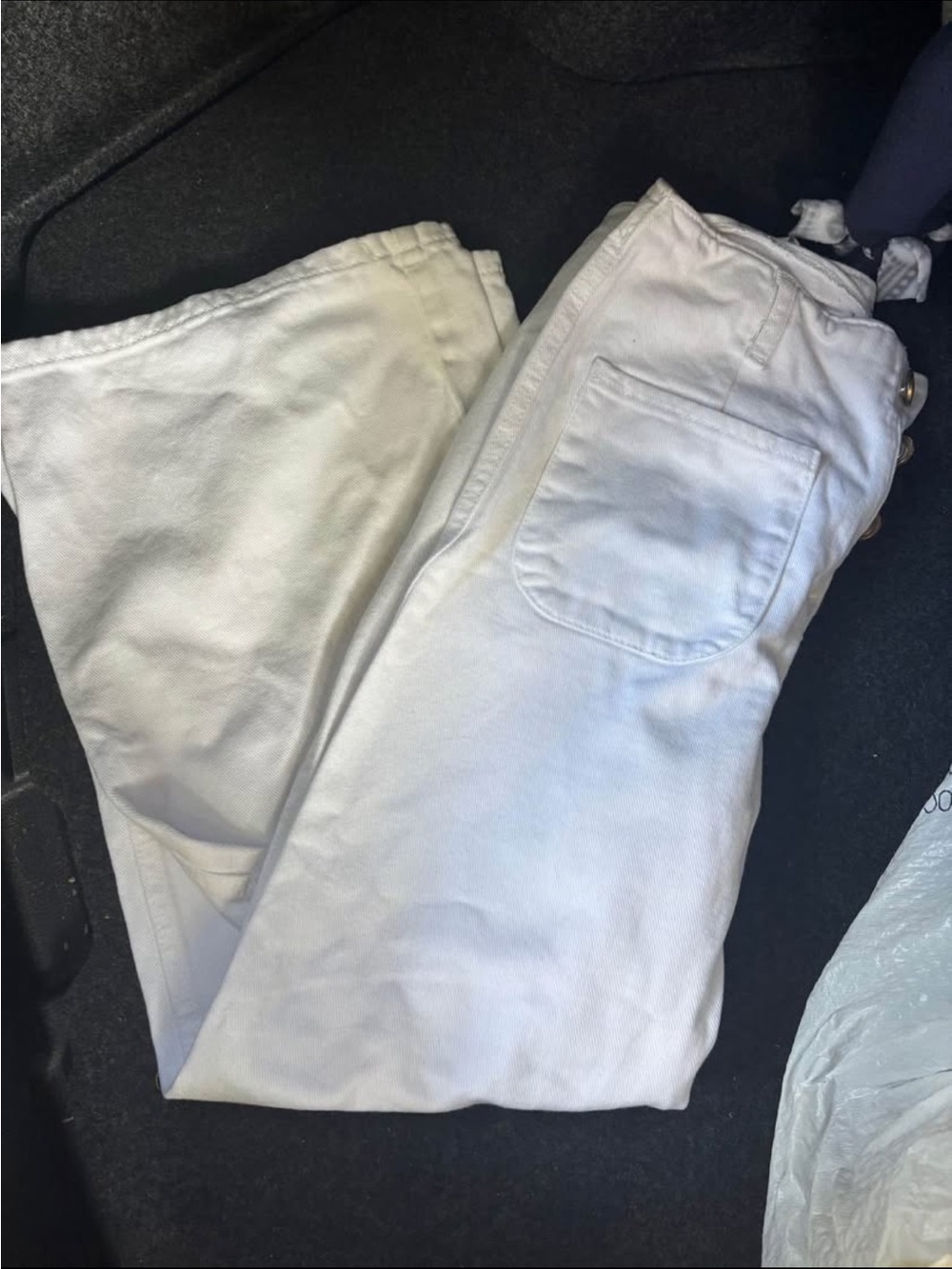 ZARA White Flare Pants
